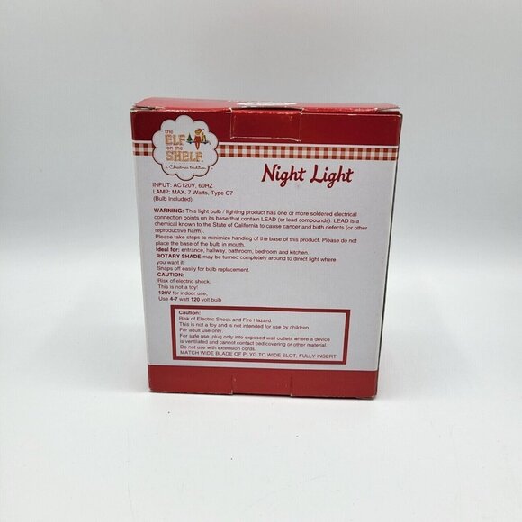 Elf on the Shelf Red Night Light Plug-In Rotary Shade Christmas‎ Tradition - Picture 3 of 6